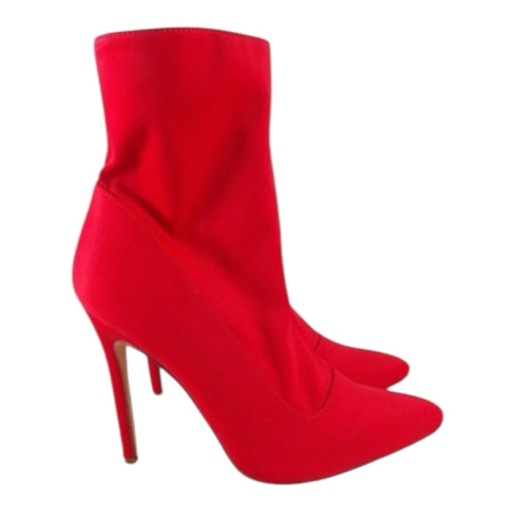 Olivia Jaymes red bootie heels